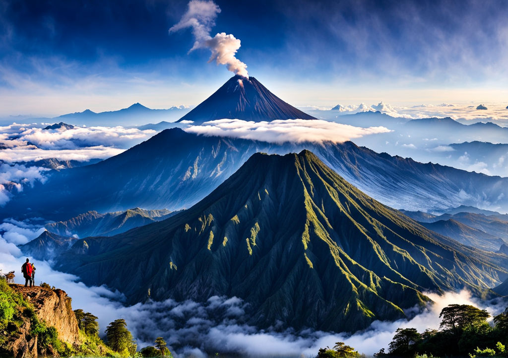 Background: Langit biru cerah dengan awan putih yang mengepu... by Hehe ...