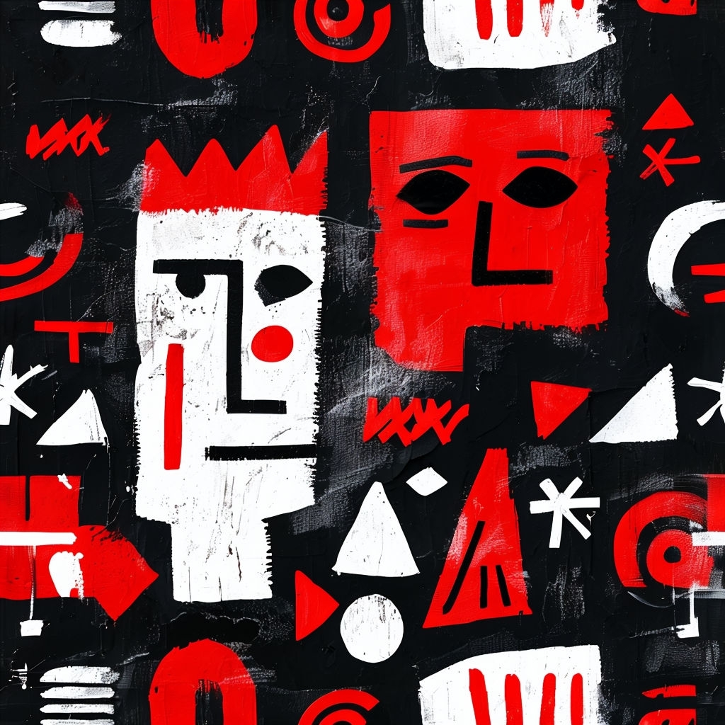 Vivid Abstract Urban Graffiti Seamless Pattern Design