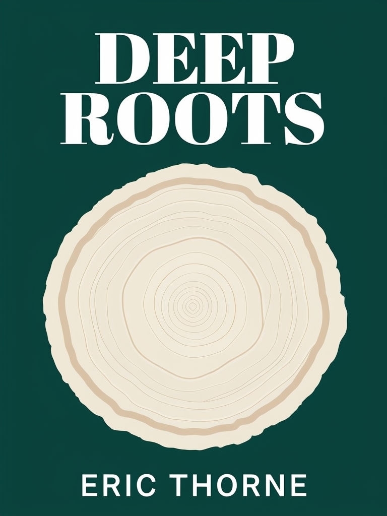 Minimalist Abstract Tree Ring Design for Deep Roots eBook Cover