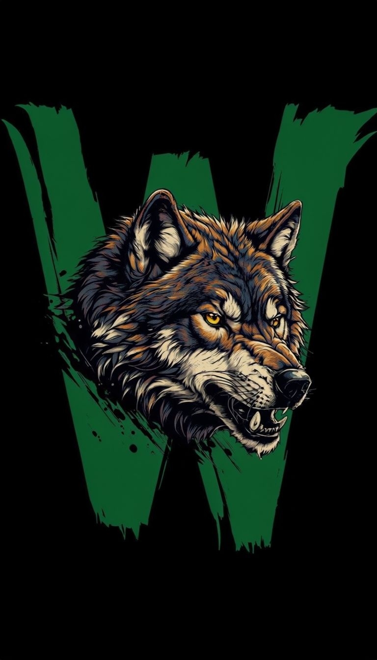 Intense Vector Illustration of a Wolf's Head Phone Case Cover
