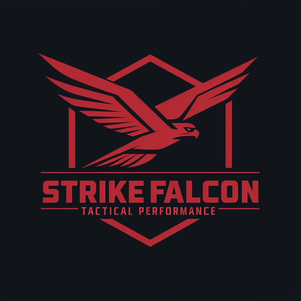 Sleek Modern Falcon Logo Design for Tactical Performance Brand Logo