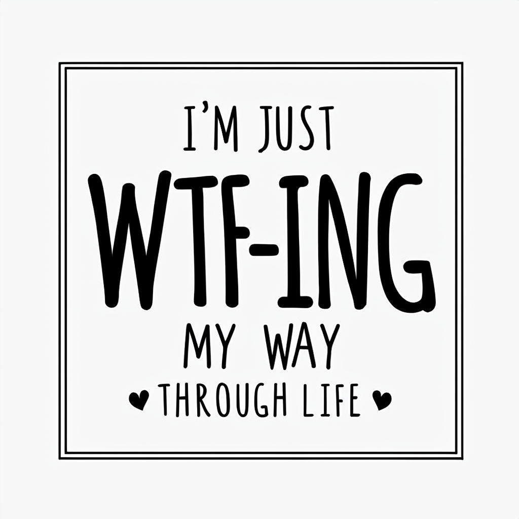I'm Just WTF-ing My Way Through Life Motivational Mug