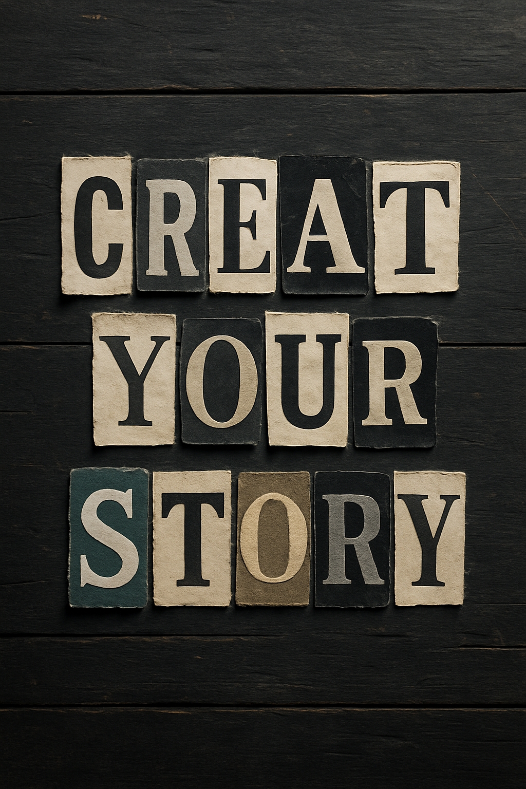 Create Your Story Vintage Typewriter Inspirational Poster