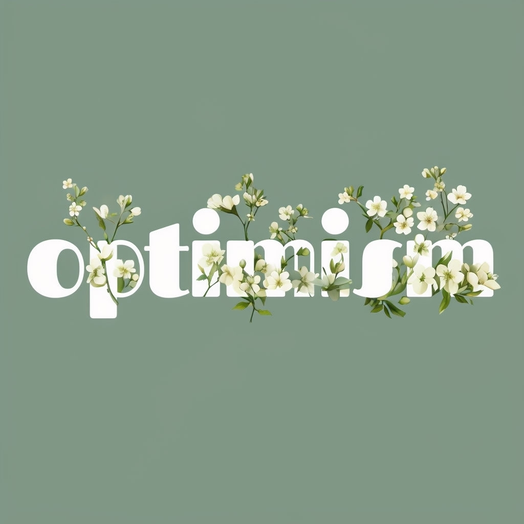 Delicate Spring Blossoms Inside Optimism Text T-Shirt