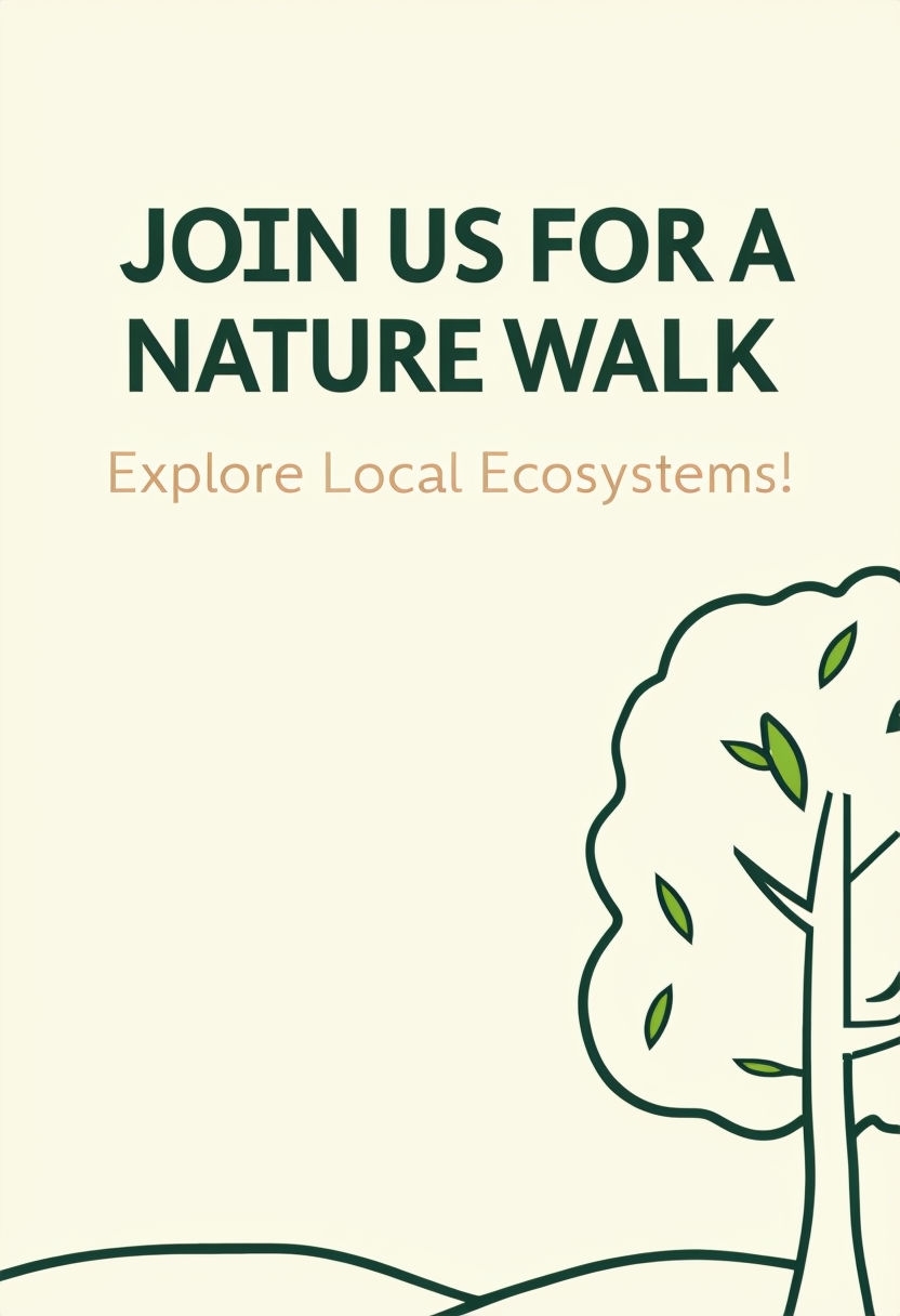 Join Us for a Nature Walk Minimalist Event Poster