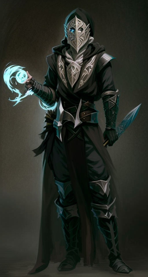 Human male wizard bladesinger from dnd with and black armor ... by ...