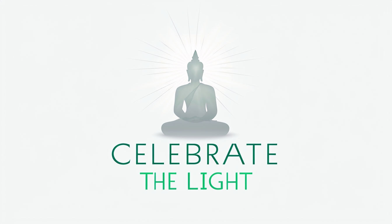 Minimalist Buddha Meditation Poster for Vesak Day Celebration