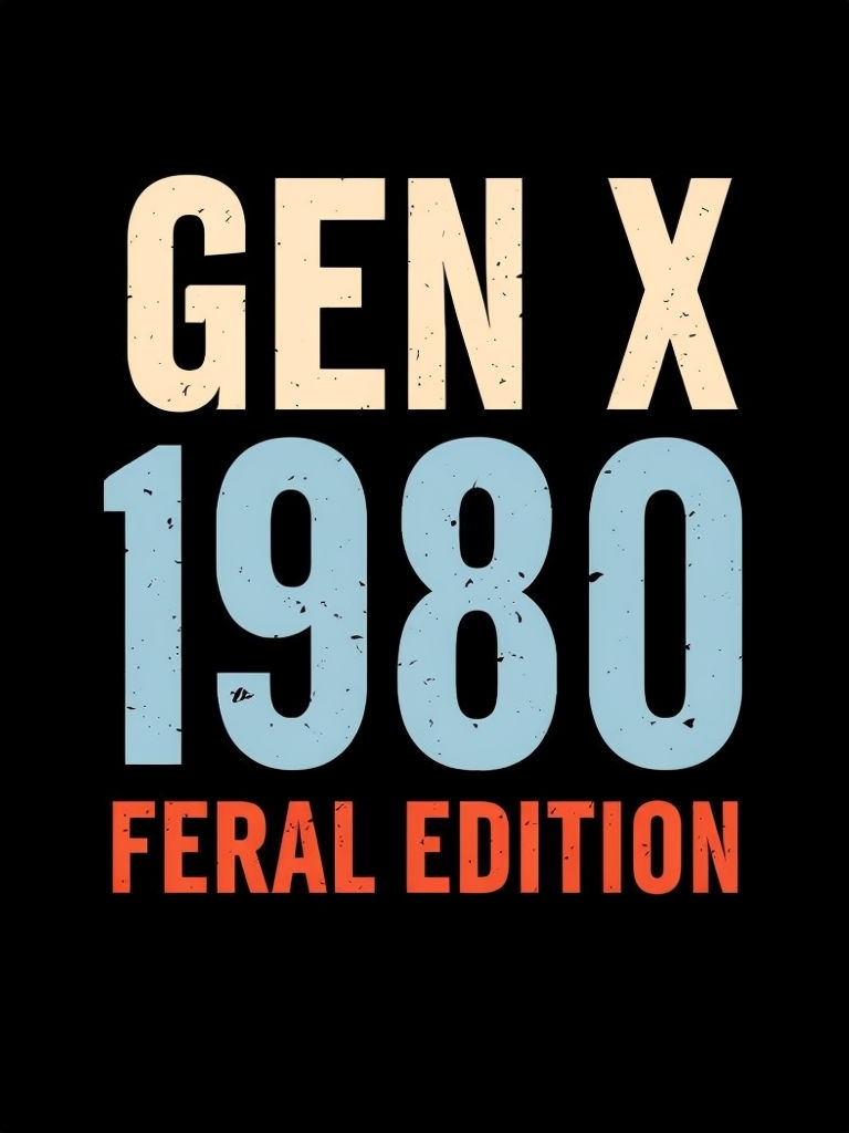 Retro Gen X 1980 Feral Edition Graphic T-Shirt