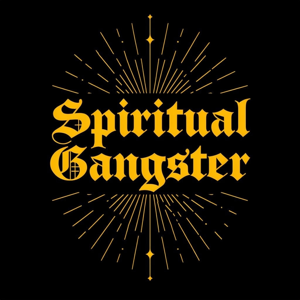 Spiritual Gangster Elegant Gold Typography T-Shirt
