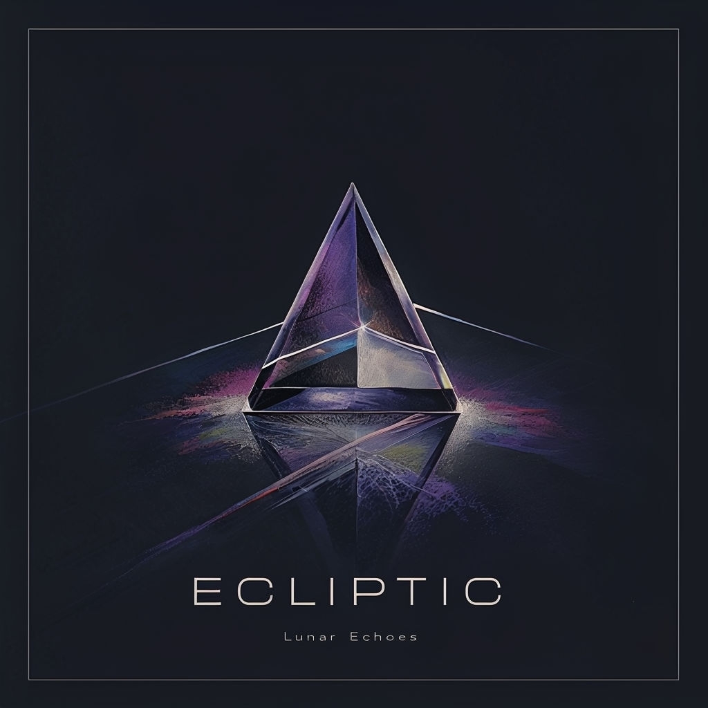 Minimalist Prism Art for Lunar Echoes by ECLIPTIC Spotify Album Cover