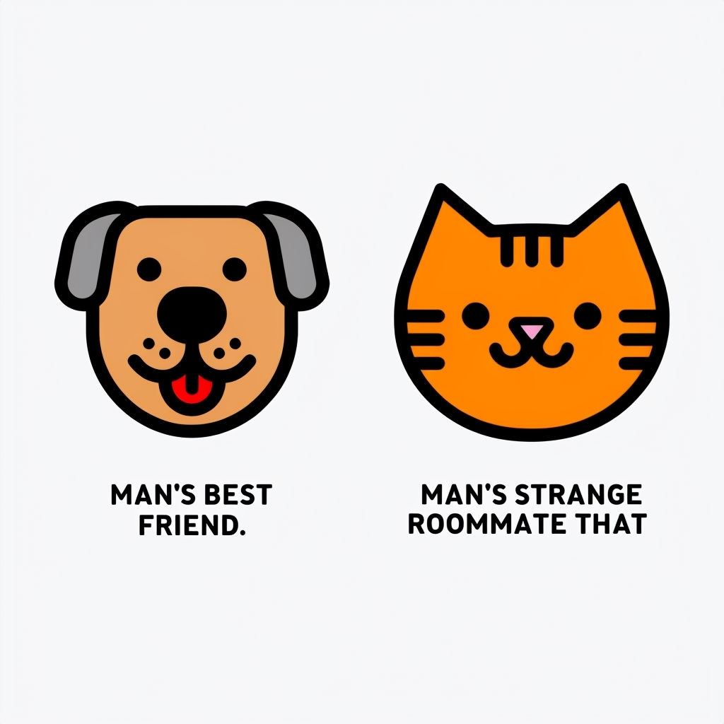 Cheerful Dog and Cat Duo Cartoon T-Shirt