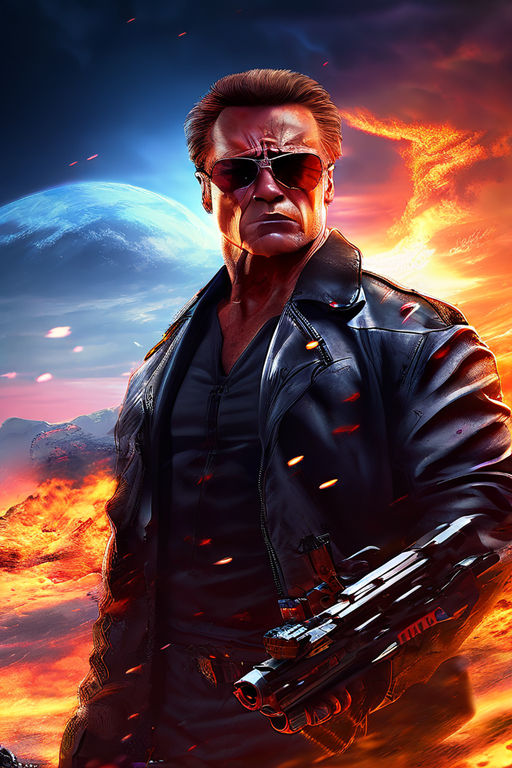 Arnold Schwarzenegger in character as the Terminator by Юрий Болотников