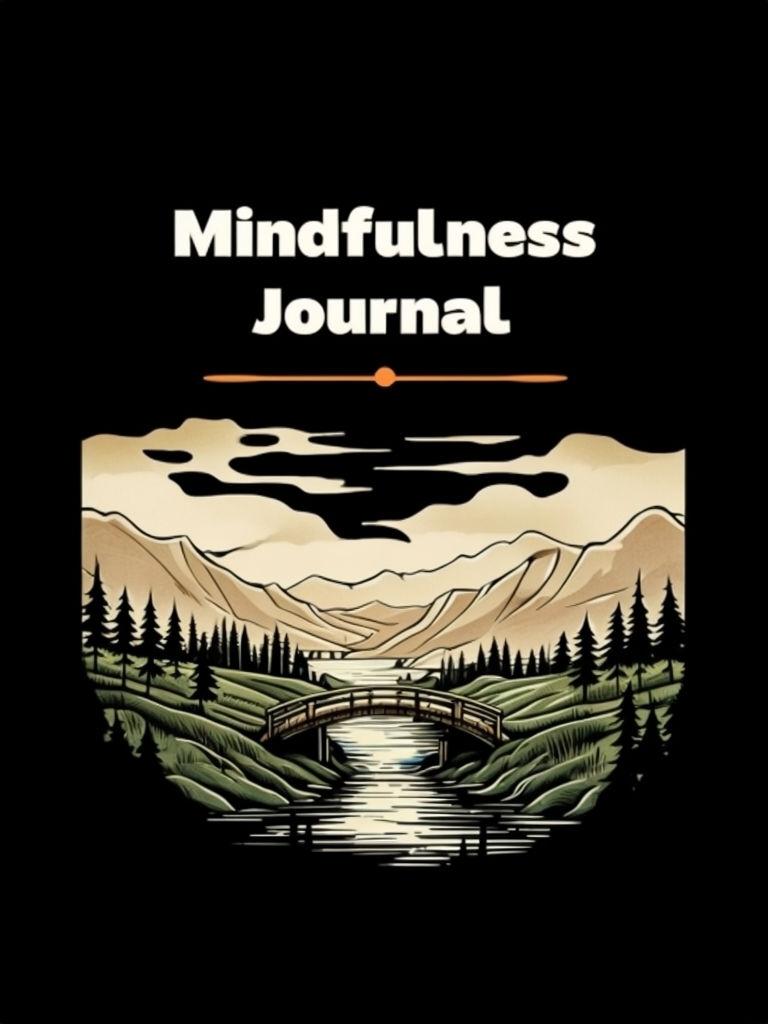 Serene Mindfulness Journal Landscape Illustration EBook Cover