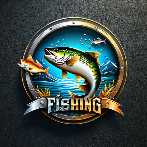 Fishing Game logo with metal material and 3D text. High Sens... by ...