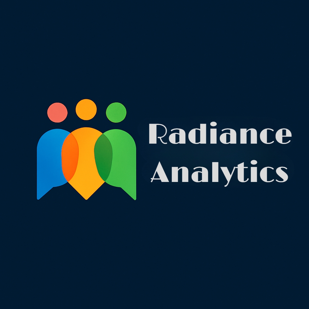 Modern Minimalist Radiance Analytics Logo Design