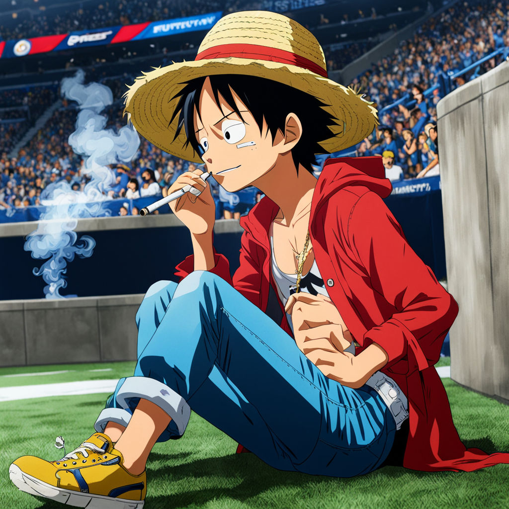 Luffy smoking weed at ford field by Bryson Pach - Playground