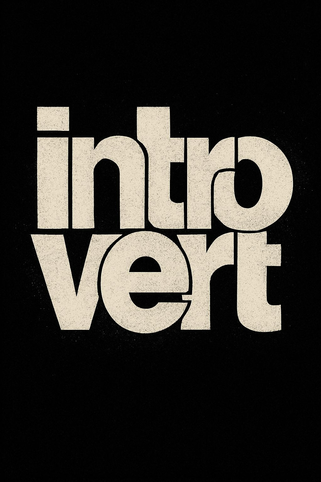 Bold Introvert Typography Design on Black Background T-shirt