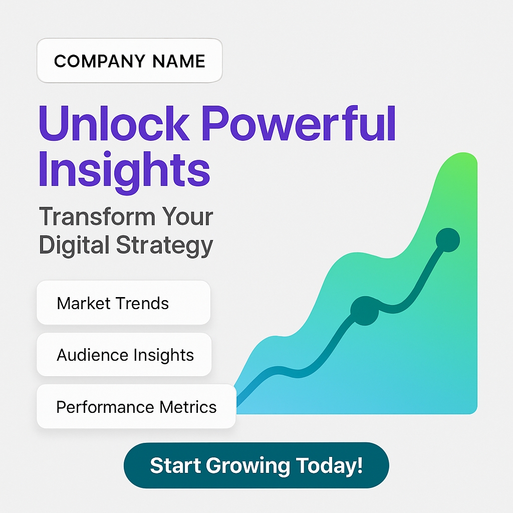 Modern Minimalist Digital Ad for Powerful Insights Growth