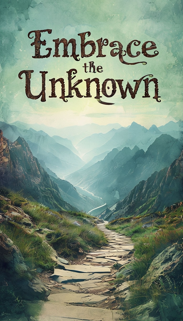 Embrace the Unknown Winding Path Adventure Poster