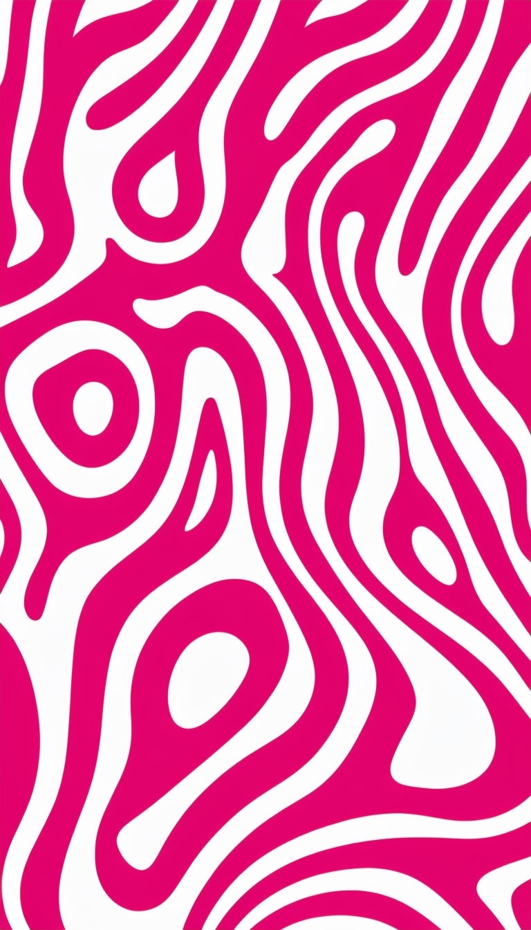 Vibrant Magenta Wavy Pattern Abstract Phone Case Cover