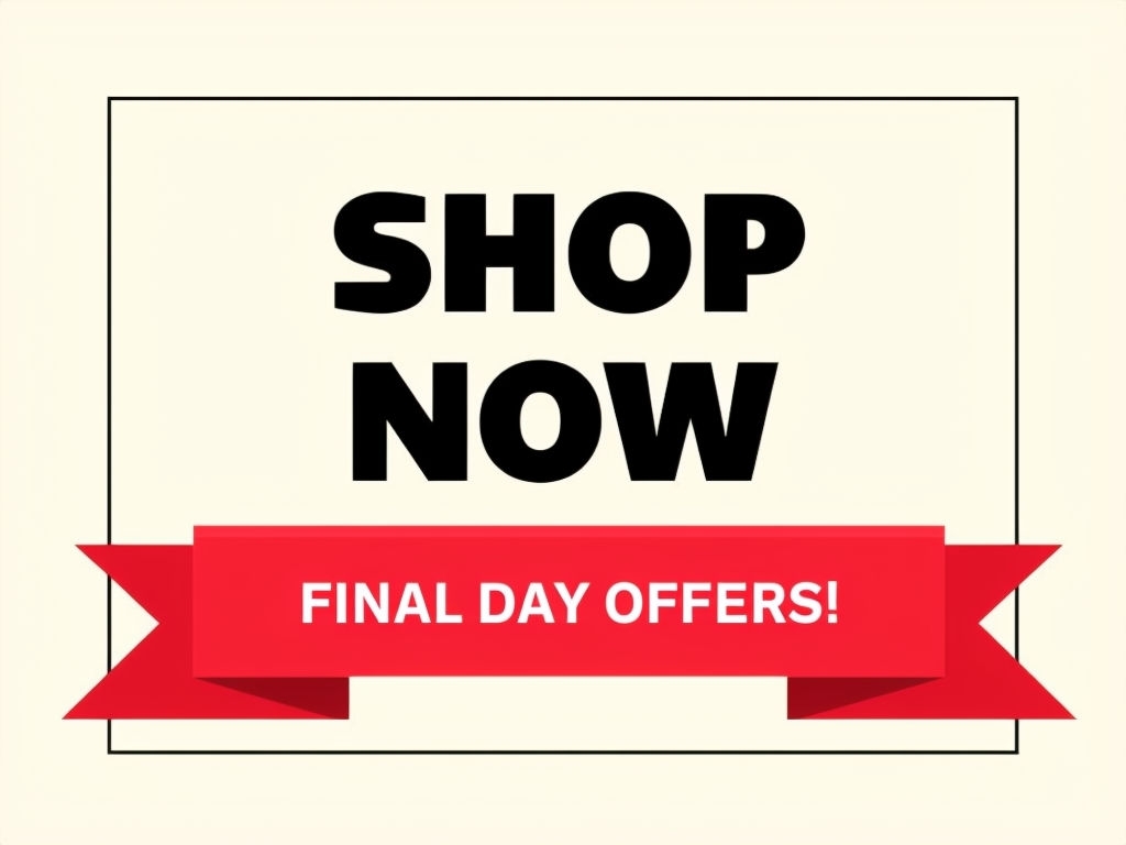 Bold Shop Now Final Day Offers Promotional Advertisement Social Media Post