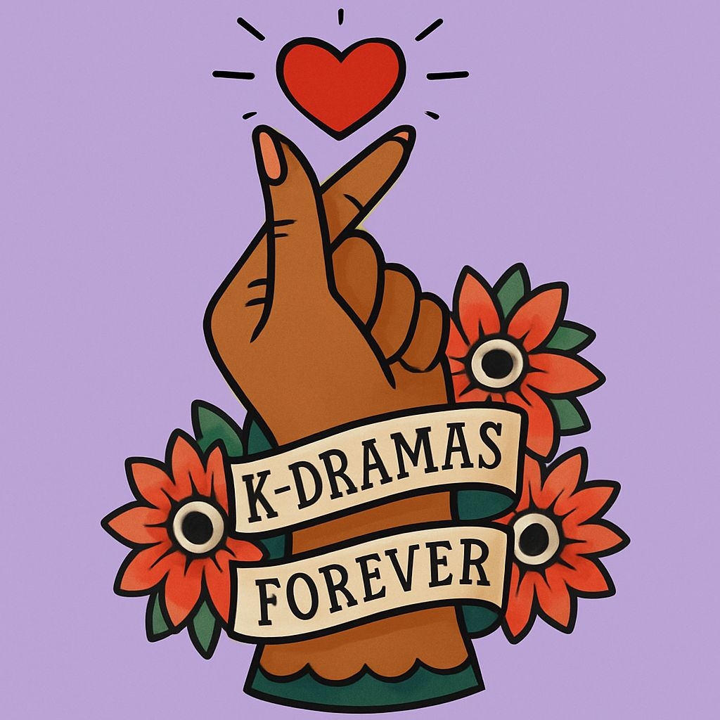 Vintage Tattoo Style K-Dramas Forever Hand Illustration T-Shirt