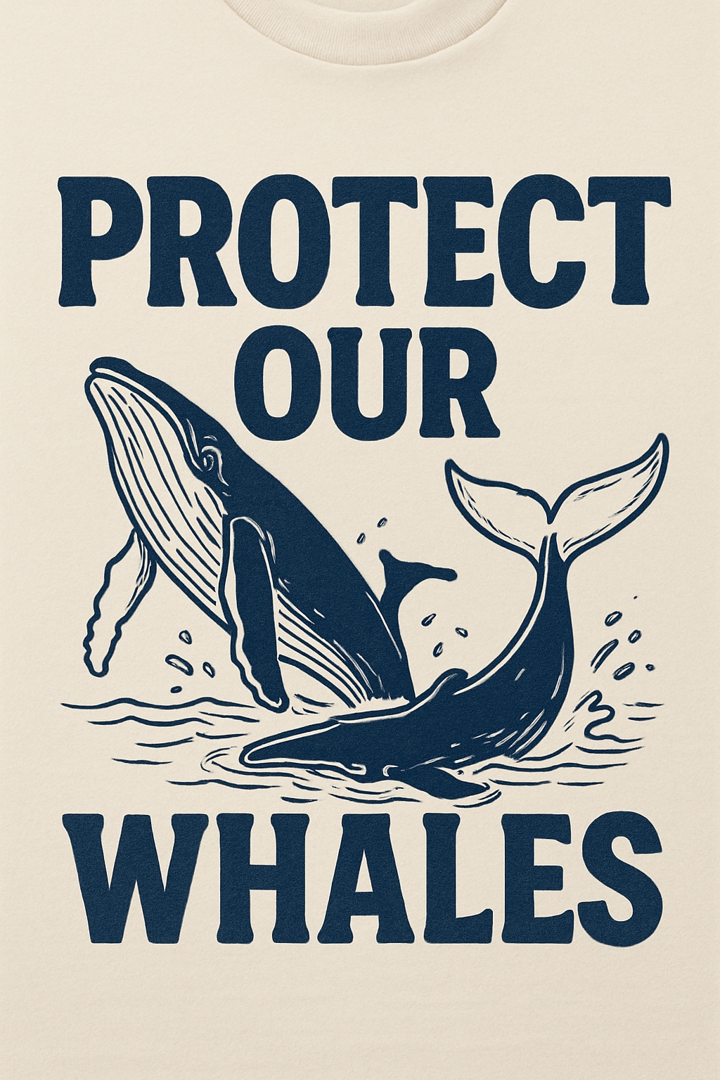 Protect Our Whales Bold Graphic T-Shirt Design