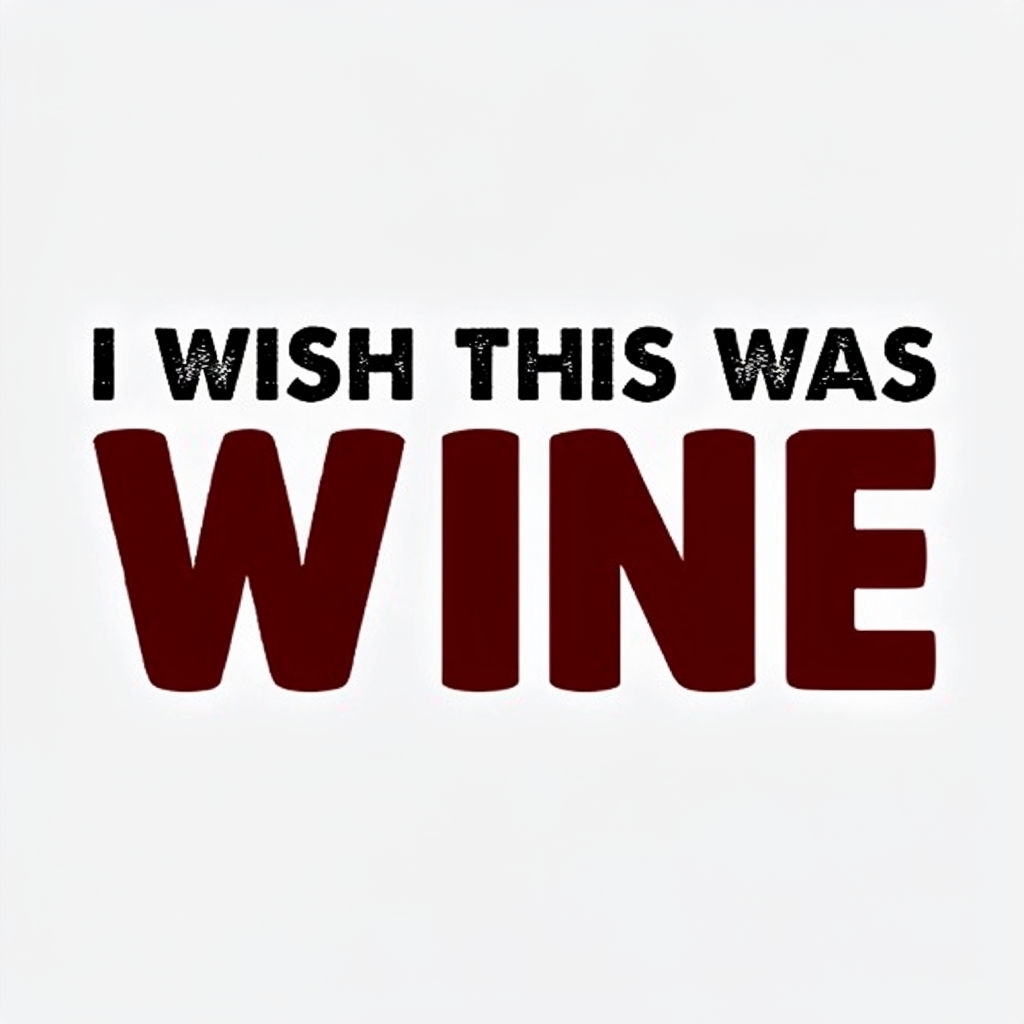 I Wish This Was Wine Minimalist Modern Poster