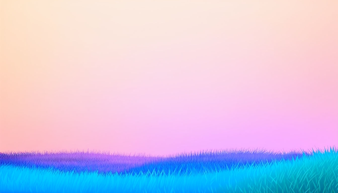 Pastel Gradient Abstract Artwork with Textured Grass Background Virtual Backgrounds