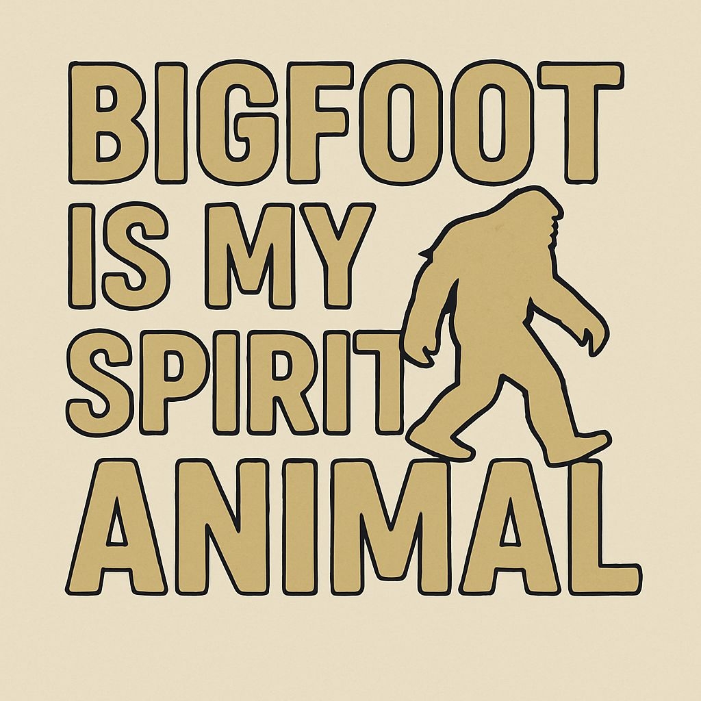 Bigfoot Is My Spirit Animal Bold Graphic T-Shirt