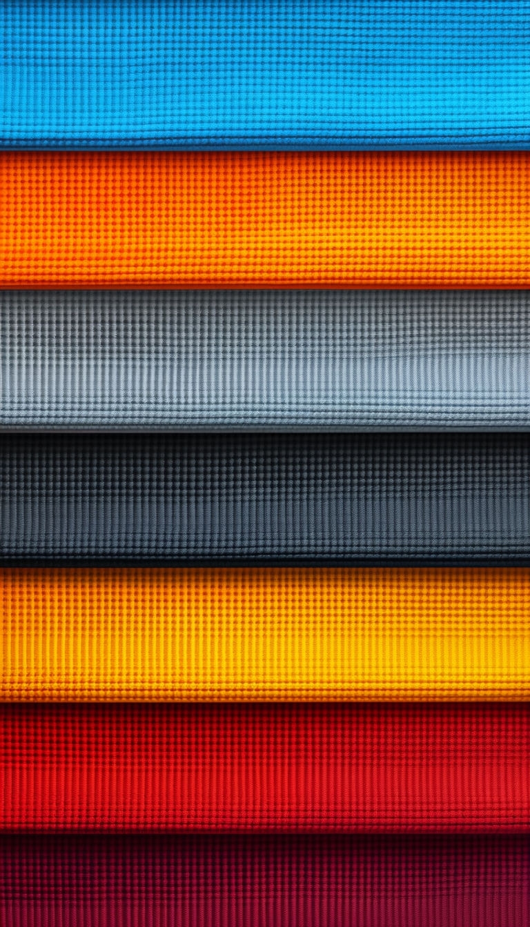 Vibrant Horizontal Stripes Close-Up Colorful Fabric Mobile Wallpaper