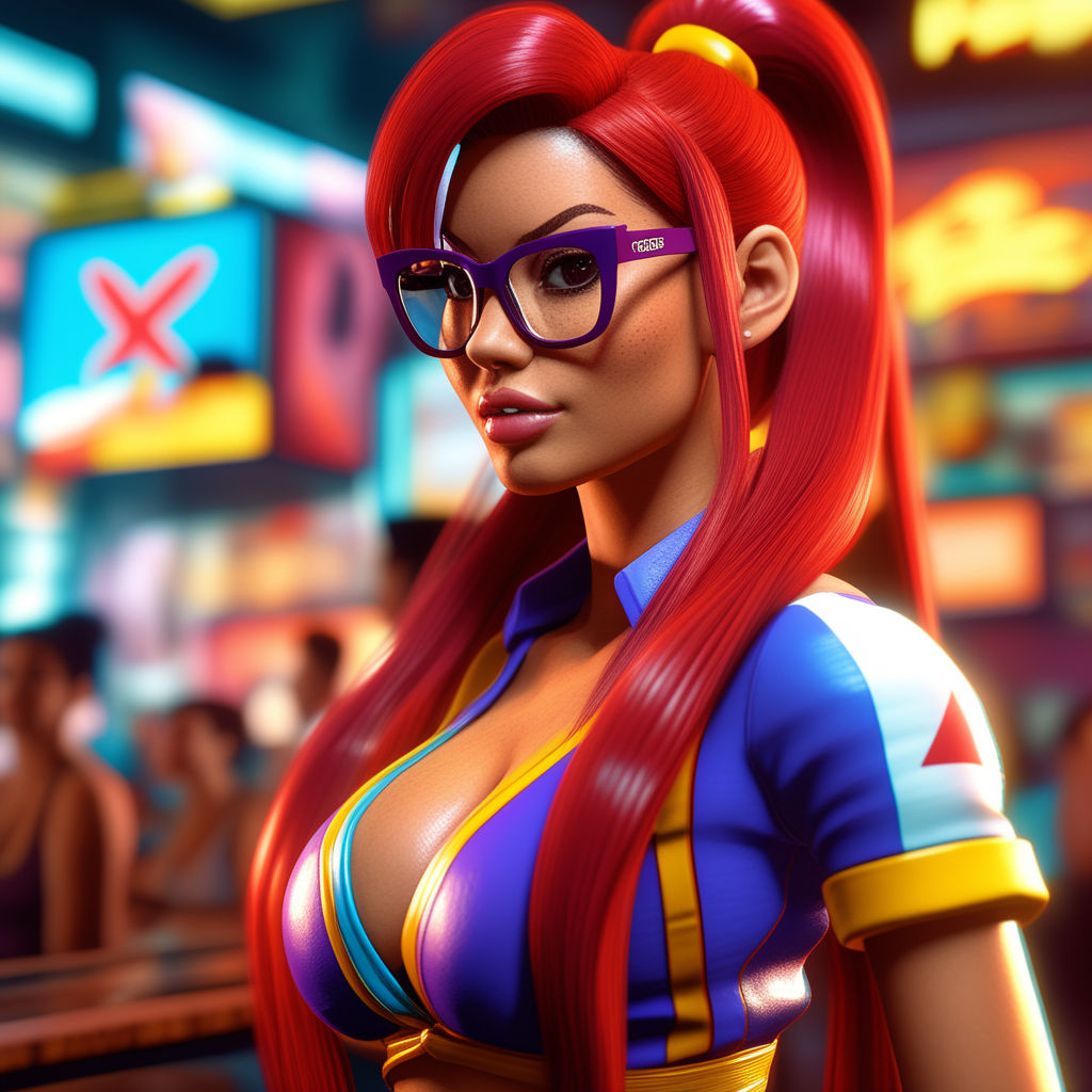 a beautiful pinup girl plays pinball in a night club