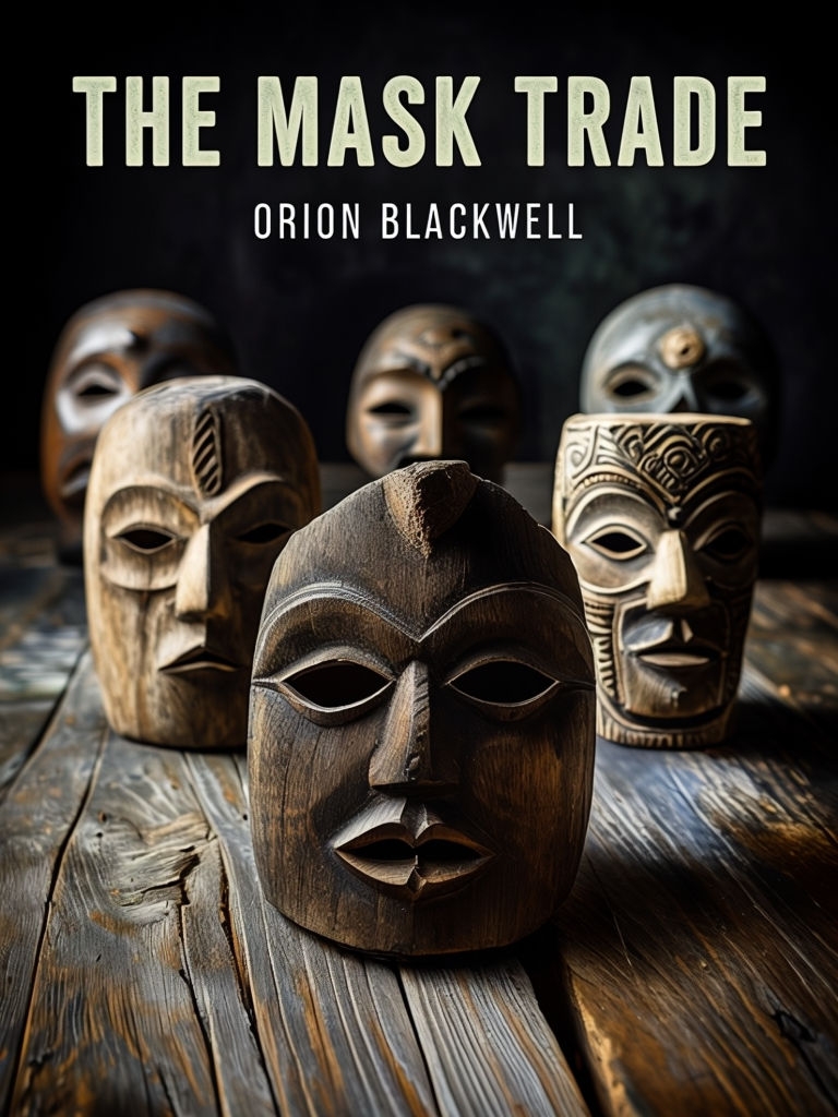 Handcrafted Wooden Masks on Rustic Surface EBook Cover