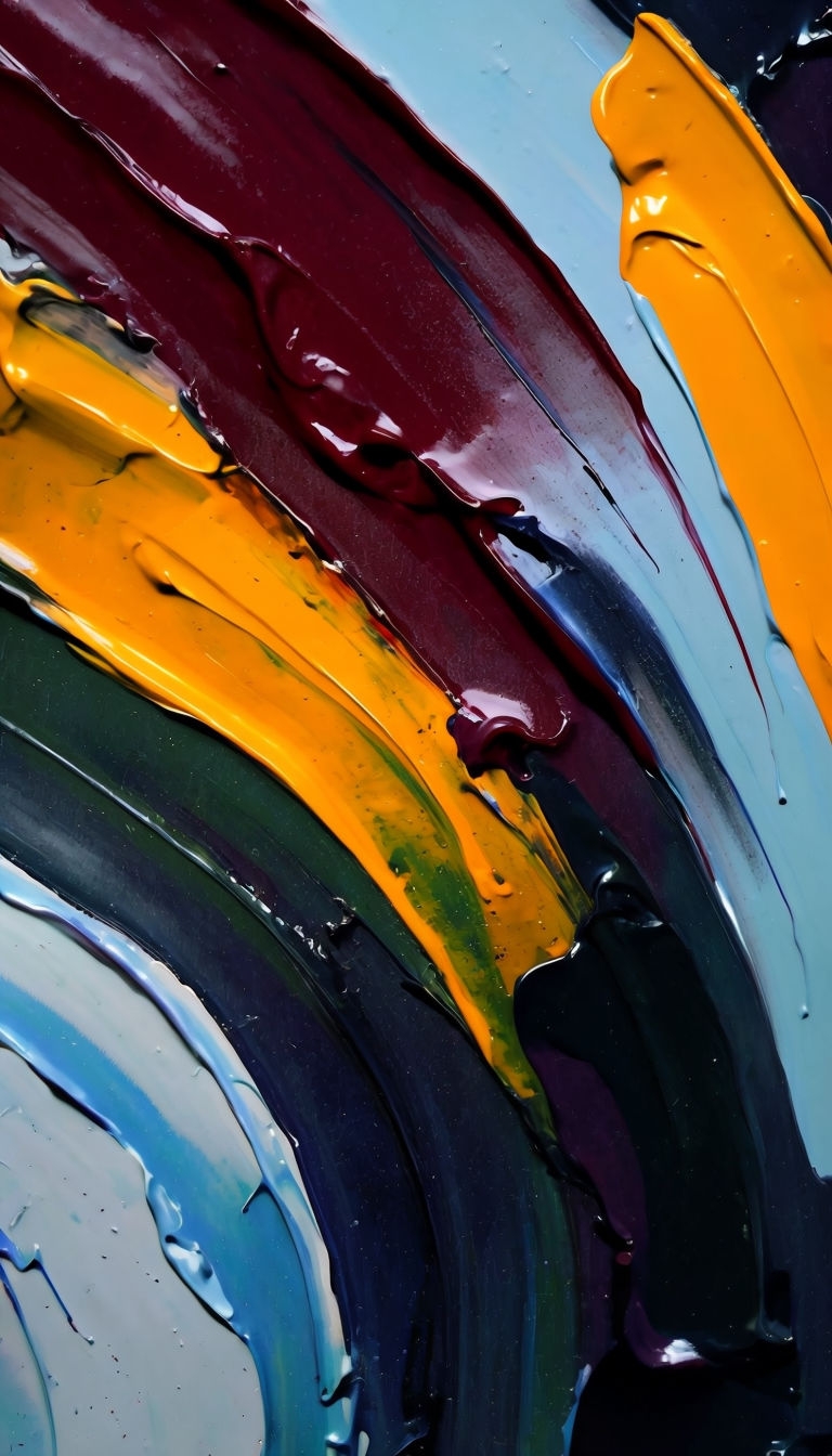 Vibrant Abstract Layers of Colorful Brushstrokes Phone Case Cover