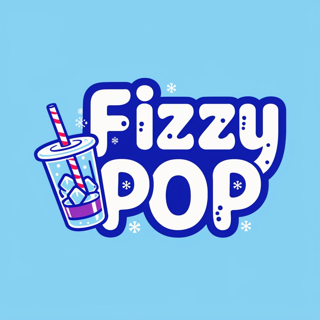 Fizzy Pop Playful Drink Logo Illustration T-Shirt