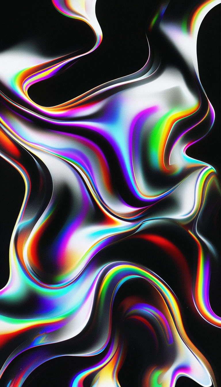 Vibrant Abstract Fluid Shapes Digital Art Phone Case Cover