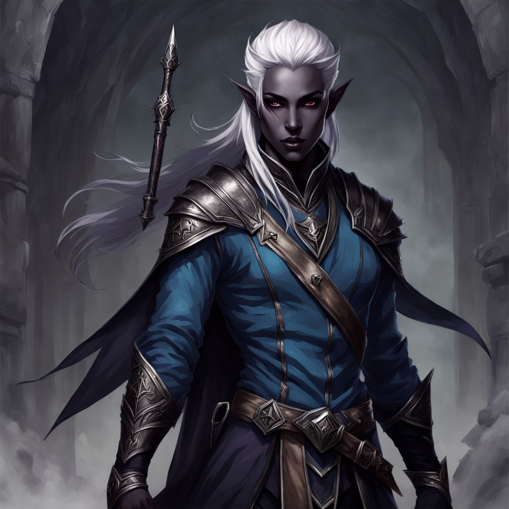 Androgynous Male Drow Dark Elf Noble by Eiji Sempai - Playground