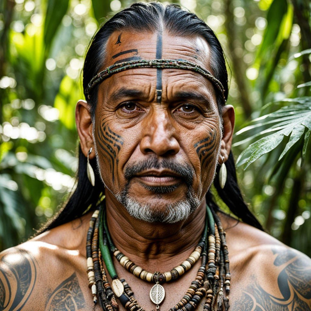 Character portrait of 45 year old devious looking indigenous... by Nica ...