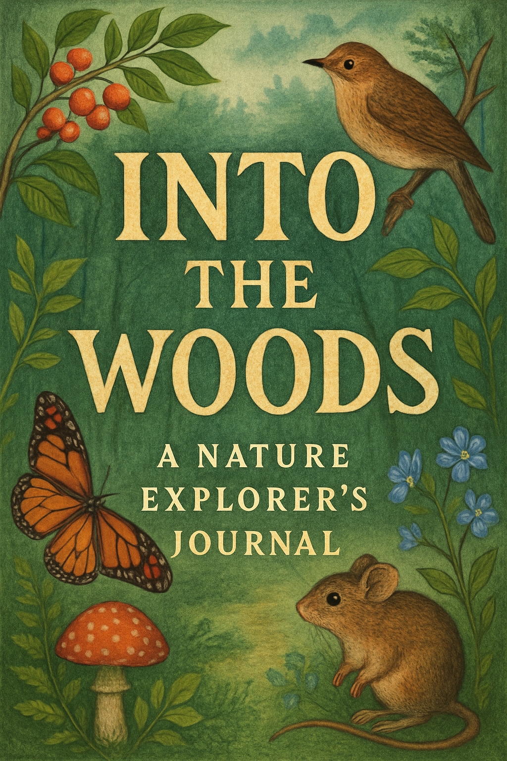 Into the Woods Nature Explorer Journal Cover Design EBook Cover