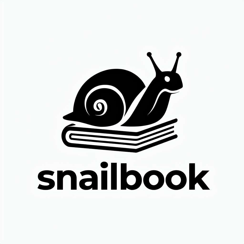 Playful Minimalist Snail Book Logo Design