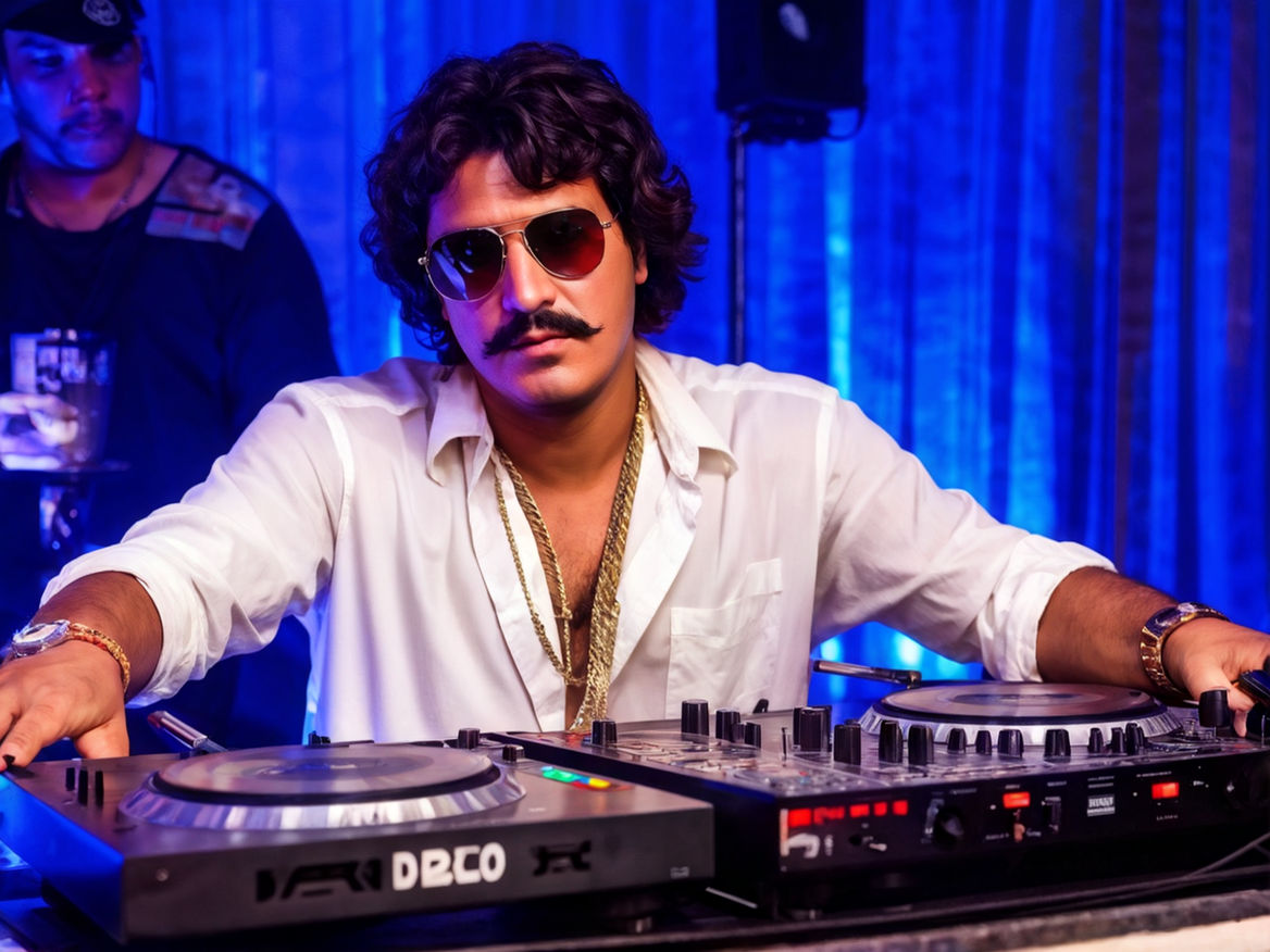 Make the Pablo Escobar with sunglasses at a DJ booth by Ratna yulia ...