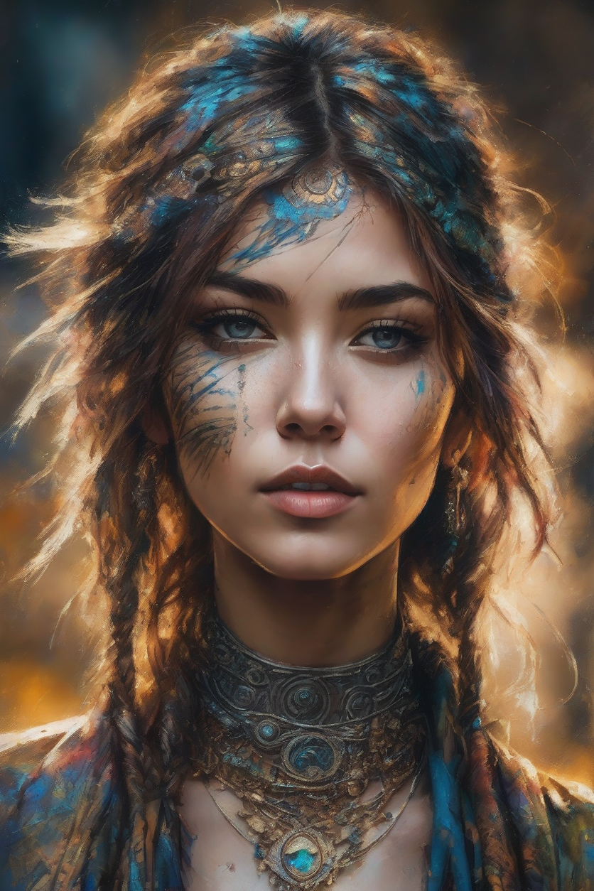 A realistic mesmerizing portrait captured an Sculpted Beauti... by ...