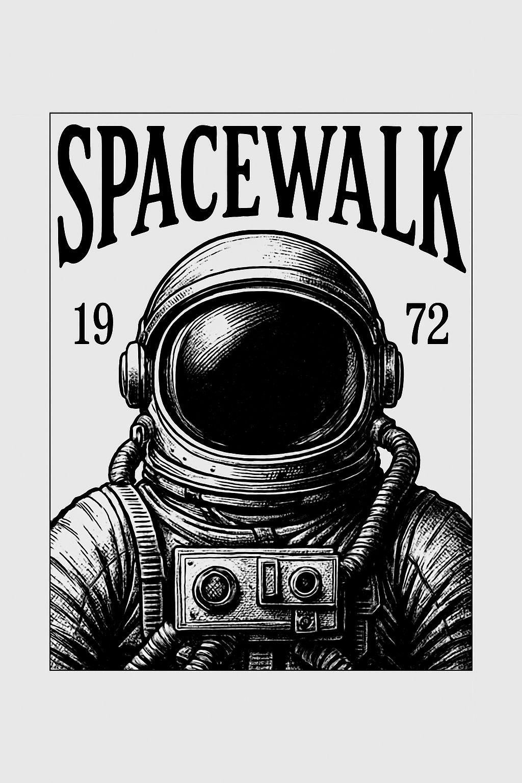 Vintage Astronaut Spacewalk Illustration T-Shirt