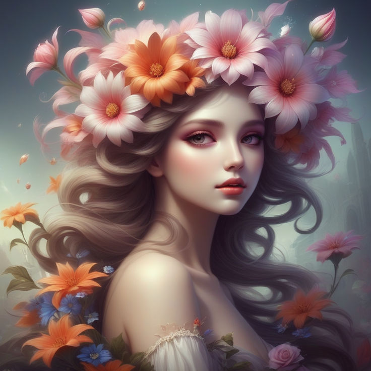 Flower Beautiful Fantasy Art By Carmen Rodriguez Garcia Playground