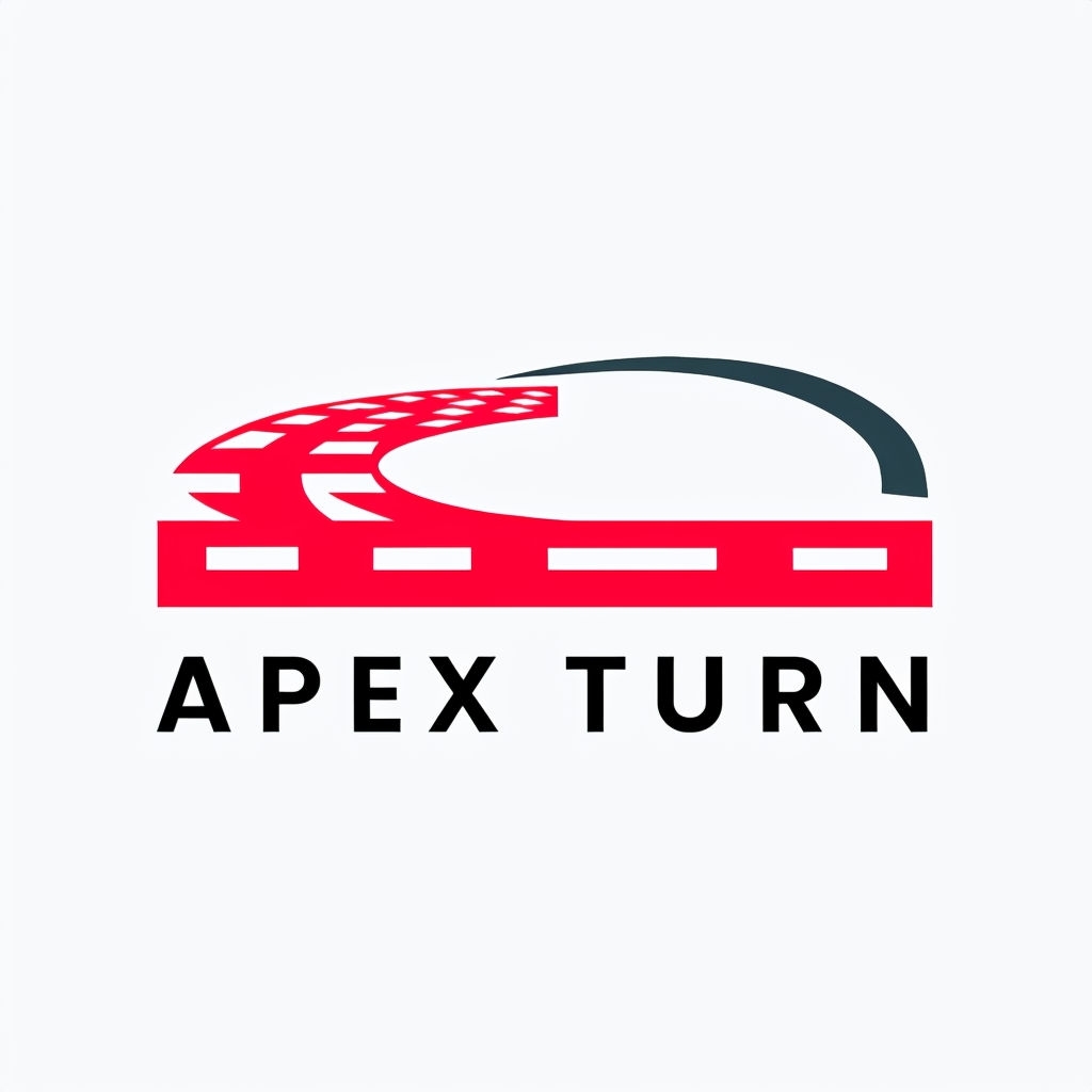 Modern Minimalist APEX TURN Racing Logo Design for Driving School