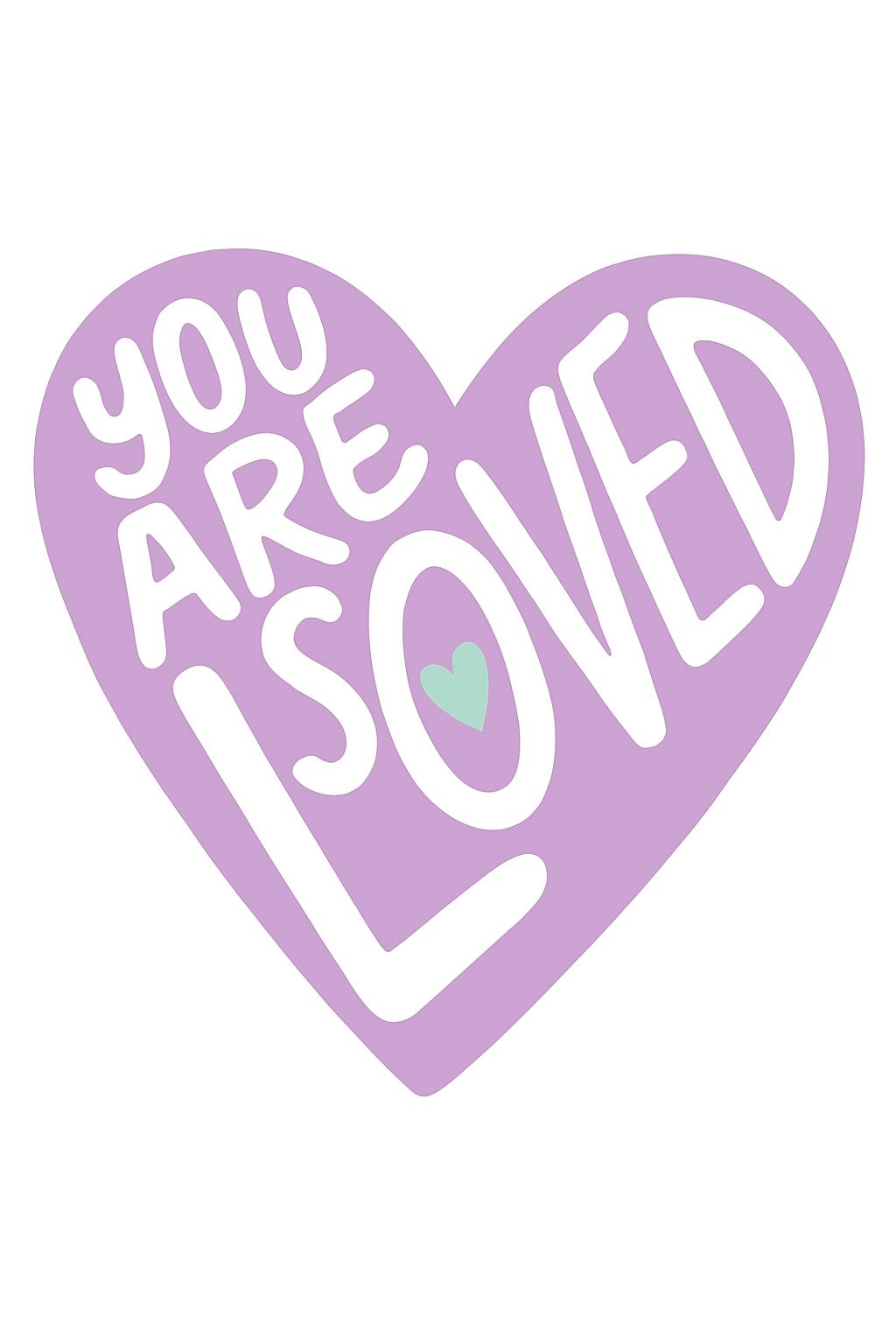 Lavender Heart You Are SOVED Playful Graphic T-shirt