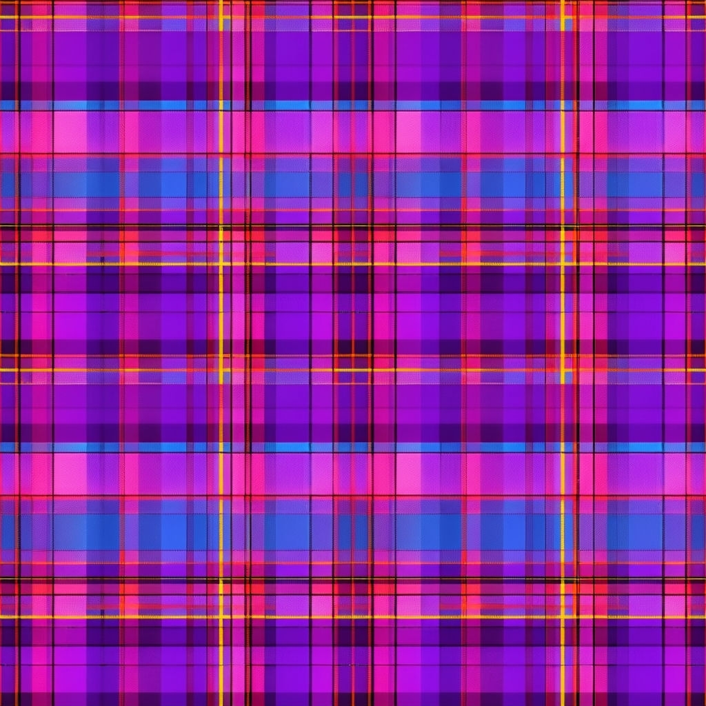 Vibrant Colorful Digital Plaid Pattern for Textile Designs Seamless Patterns