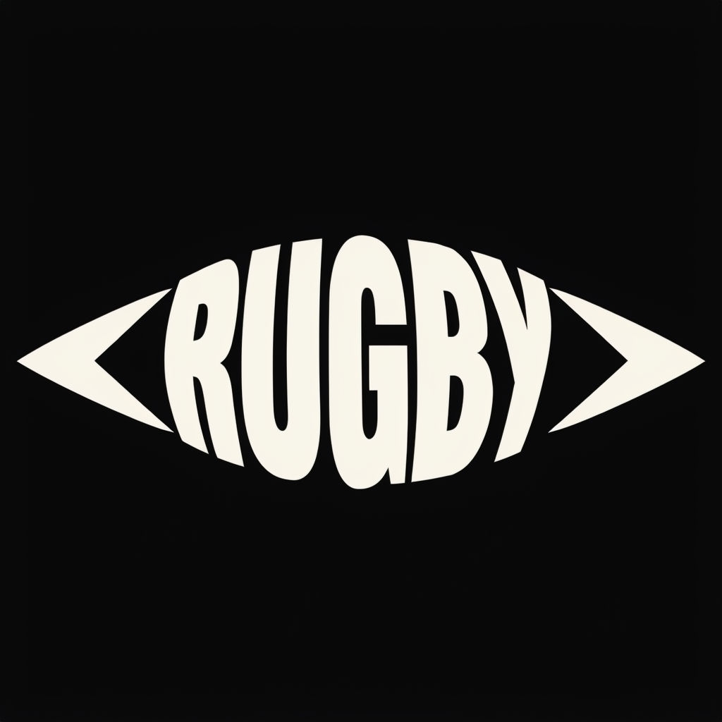 Bold Minimalist Rugby Graphic Design Logo