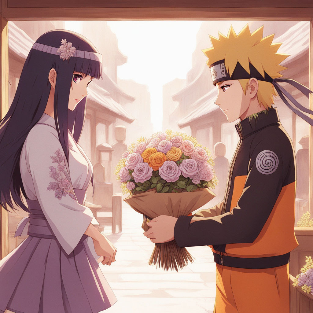 naruto and hinata kiss realitic