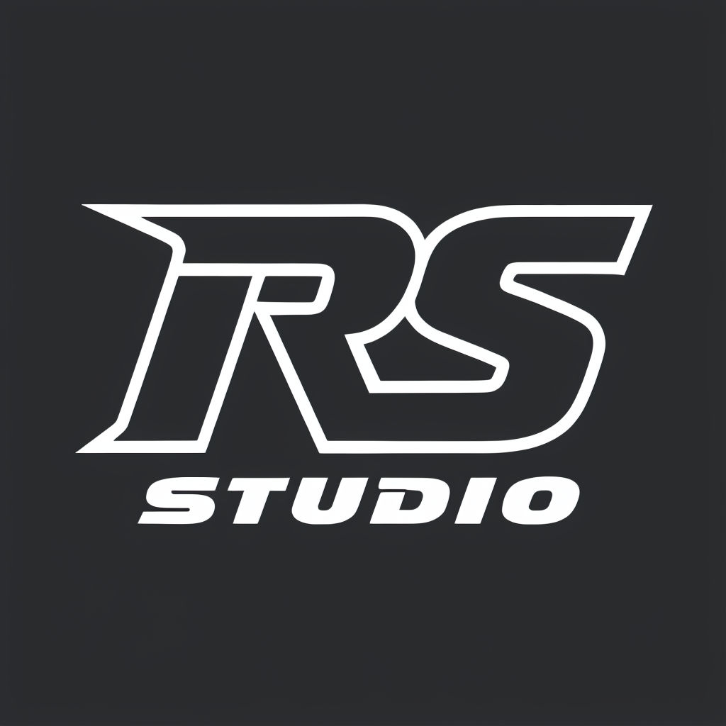 Modern Minimalist RS Studio Logo Design Monogram